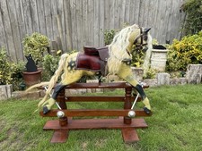 Vintage Lines Rocking Horse 32.5in Height SMALL GEORGIE Markings LB on brackets