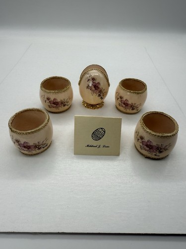 Vintage real egg - napkin, ring