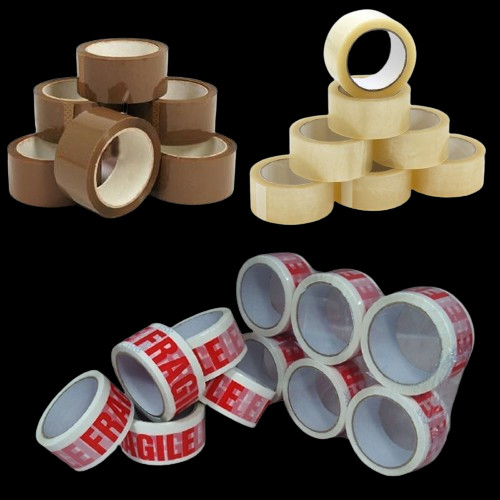 Clear brown fragile parcel - brown,