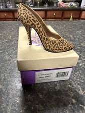 NEW ~1999 Just the Right Shoe LEOPARD STILETTO #25017 Raine Willitts NIB
