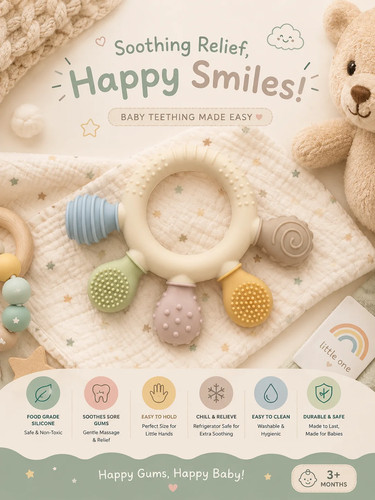 Baby silicone teething ring - baby,
