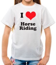 I Love Horse Riding - Kids T-Shirt - Equestrian Equipment Gift Horses