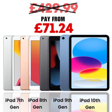 Apple iPad 10th 9th 8th 7th 6th Gen 32GB/64GB/128GB/256GB - Wi-Fi/Cellular Good