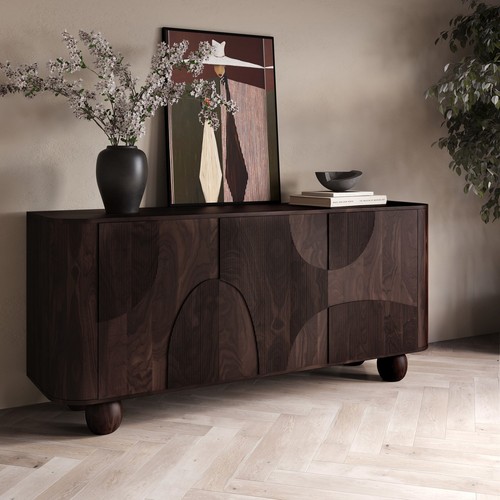 Large walnut effect - effect, sideboard