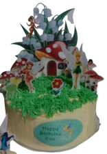Personalised Tinkerbell Scene Wafer Edible Cake Decoration Set