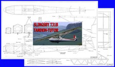 Model Airplane Plans (RC): Slingsby T.31 Tandem Tutor 1/5 Scale 104" Sailplane