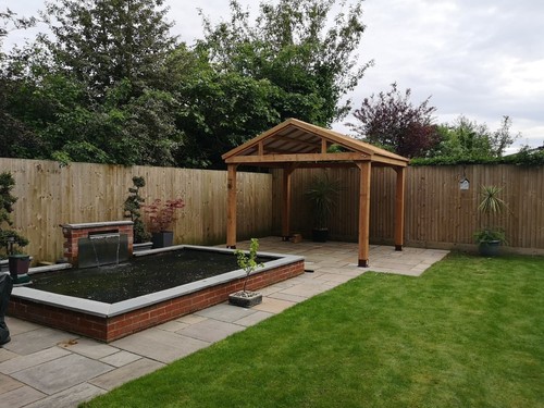 Wooden hot tub - wooden, shelter