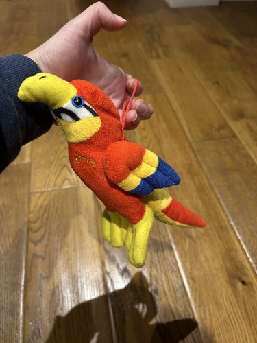 Red parrot plush soft - parrot, toy