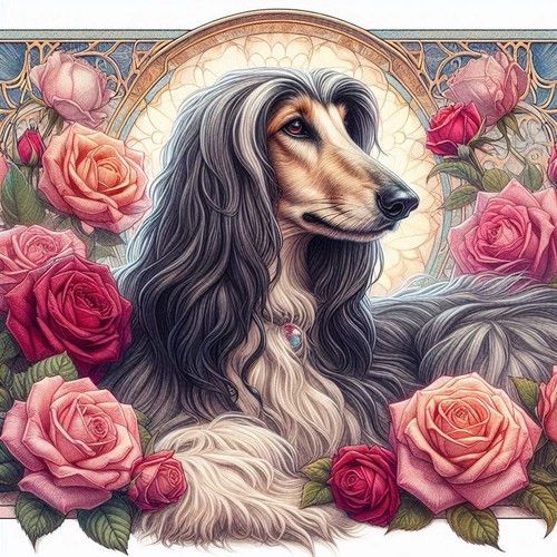 Afghan hound greyhound - hound,