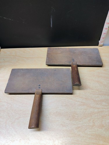 Antique wooden wool carders - wooden,