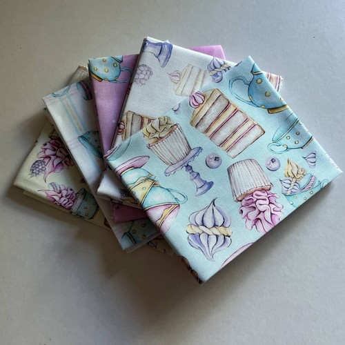 Afternoon tea fabric sweet - tea, fabric: