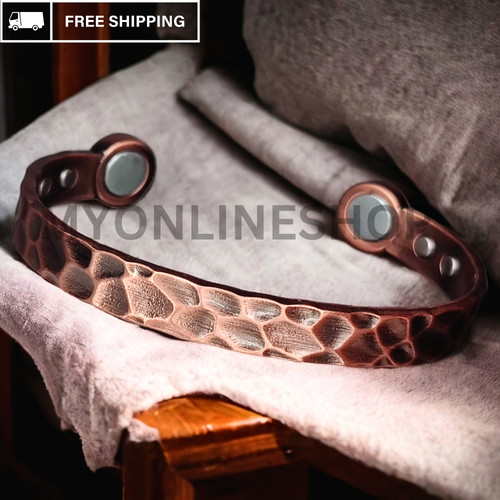 Mens copper magnetic bracelet - magnetic,