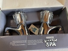 Retro 70’s/80’s Vintage Deltaflow Silver Spa Bath Taps 20240 Boxed Unused