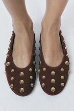 Zara BNWT Real Suede Brown