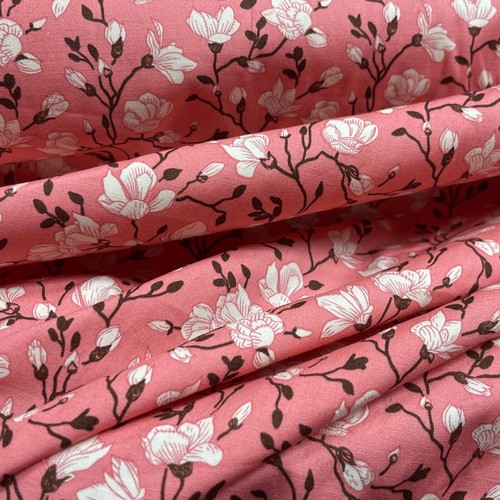 Cotton poplin fabric vintage - fabric,