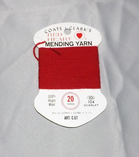 Red heart virgin wool mending - heart,
