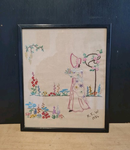 Antique embroidery sampler - embroidery,