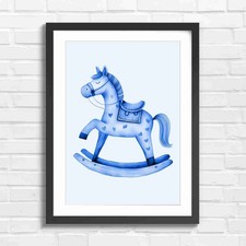 Whimsical Wooden Rocking Horse