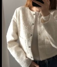 Women’s Jacket Boucle White