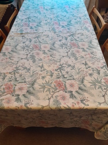 Vintage floral tablecloth - vintage,