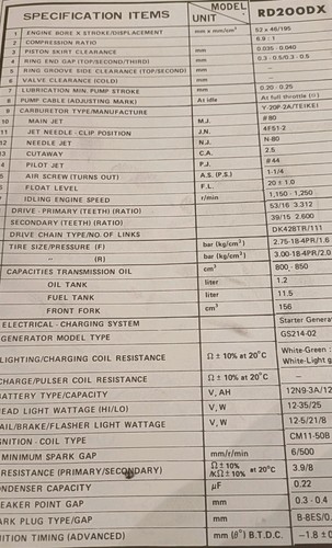 Genuine yamaha rd200dx - yamaha, rd200dx,