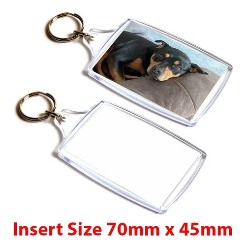 Blank acrylic keyring clear - keyring,
