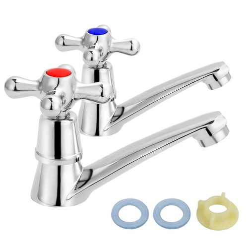 2pcs water faucets twin basin - twin,