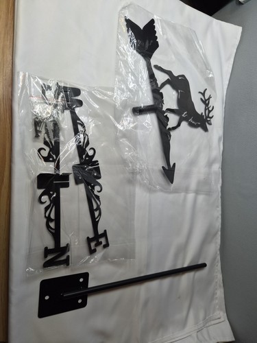 Stag metal black weather - weather, vane