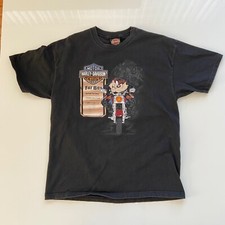 Vintage Harley Davidson T-Shirt Mens Large Fat Boy Taz Looney Tunes Ohio Tee