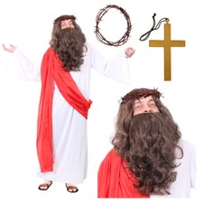ADULTS JESUS CHRIST RELIGIOUS COSTUME NATIVITY CHRISTMAS EASTER FANCY DRESS