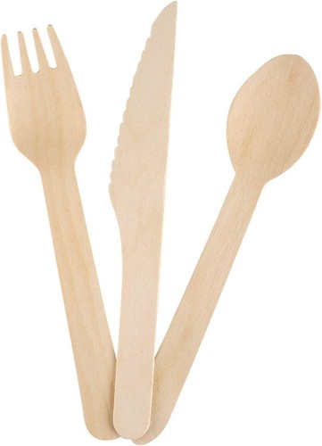 Wooden cutlery knives forks - wooden,