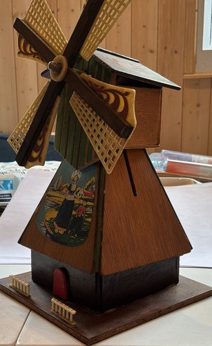 Vintage dutch windmill - vintage,
