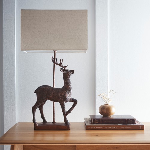Stag red copper resin table - red,