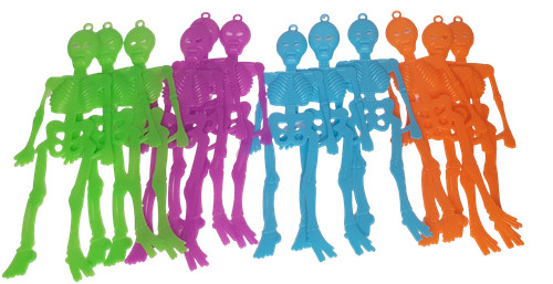 48x colourful plastic - 48x, skeleton