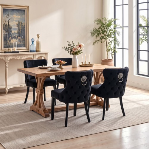 Set velvet dining - set, chairs