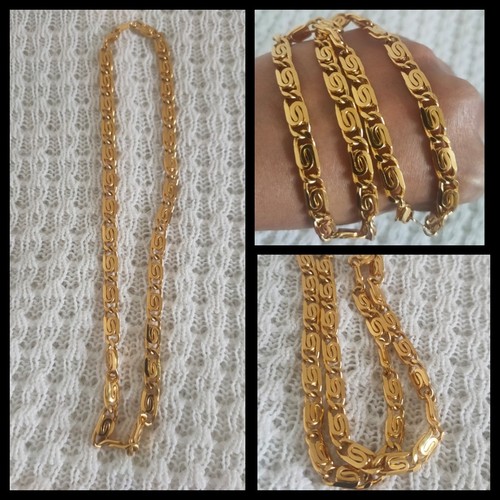 Gold tone solid men scroll - gold,