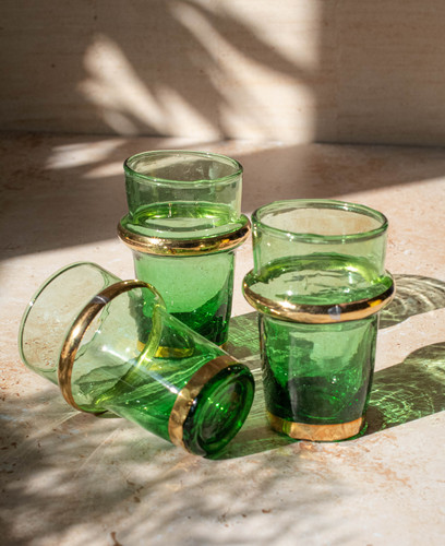 Moroccan tea glasses set - glasses, 6