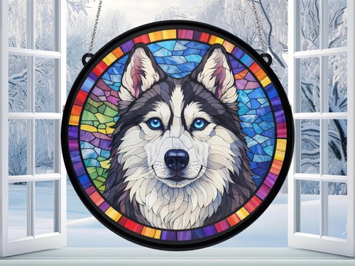Husky dog suncatcher - suncatcher, window