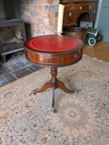 Antique style mahogany drum - antique,