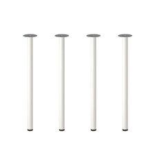 IKEA ADILS Table Legs Pack of 4 White Steel Desk Dining Table Replacement Legs