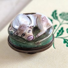 Antique Bilston Patch Box