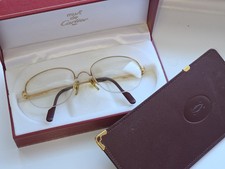 Vintage must de Cartier Paris Gold Semi-rim spectacles
