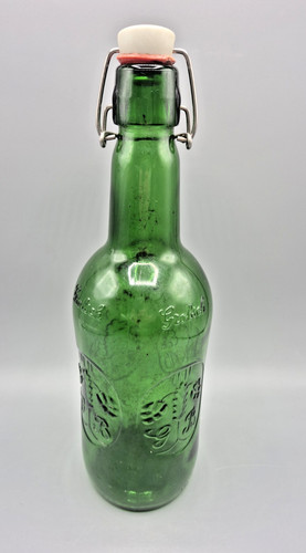Large vintage green glass - green,