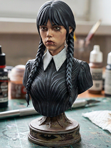 Gothic girl bust - bust, figurine,3d