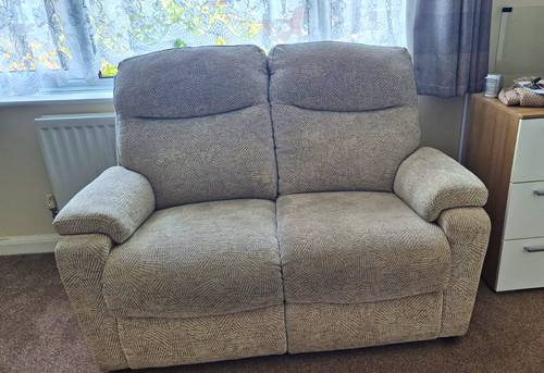 Beige fabric seater - 2-seater,