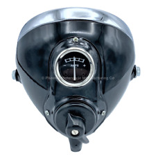 LUCAS TYPE DU42 6.5" HEADLAMP COMPLETE - BLACK - UK SUPPLIED