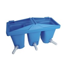3 bucket hook on calf milk feeder - including white teats - 15 litre capacity