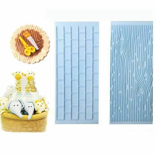 2pcs brick wood grain bark - brick,