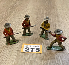 Vintage lead toy cowboys X4