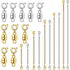 9ct Gold Strong Extender Safety Chain Bracelet Necklace Connecting Ring Soldered